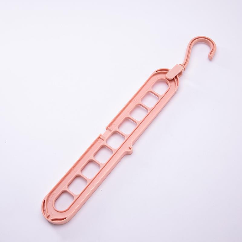 9-Hole Foldable Plastic Clothes Hanger