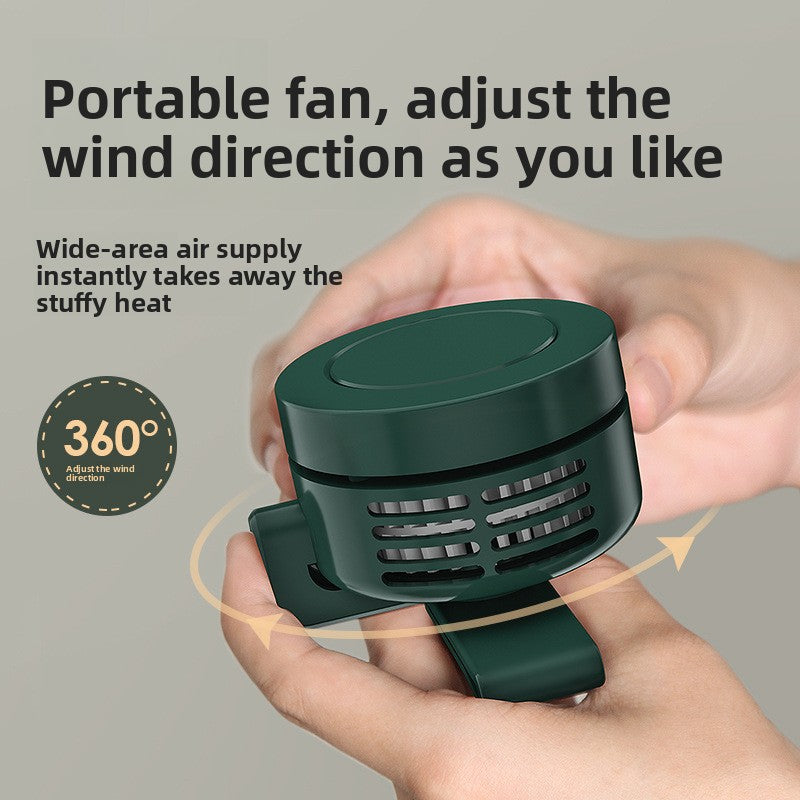 Clip-On USB Mini Fan with Rechargeable Battery