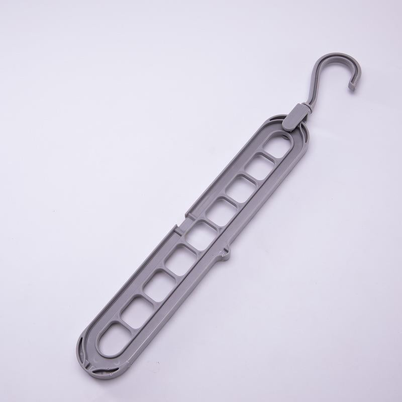 9-Hole Foldable Plastic Clothes Hanger