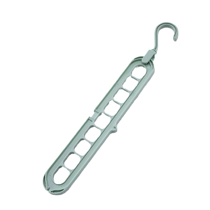 9-Hole Foldable Plastic Clothes Hanger